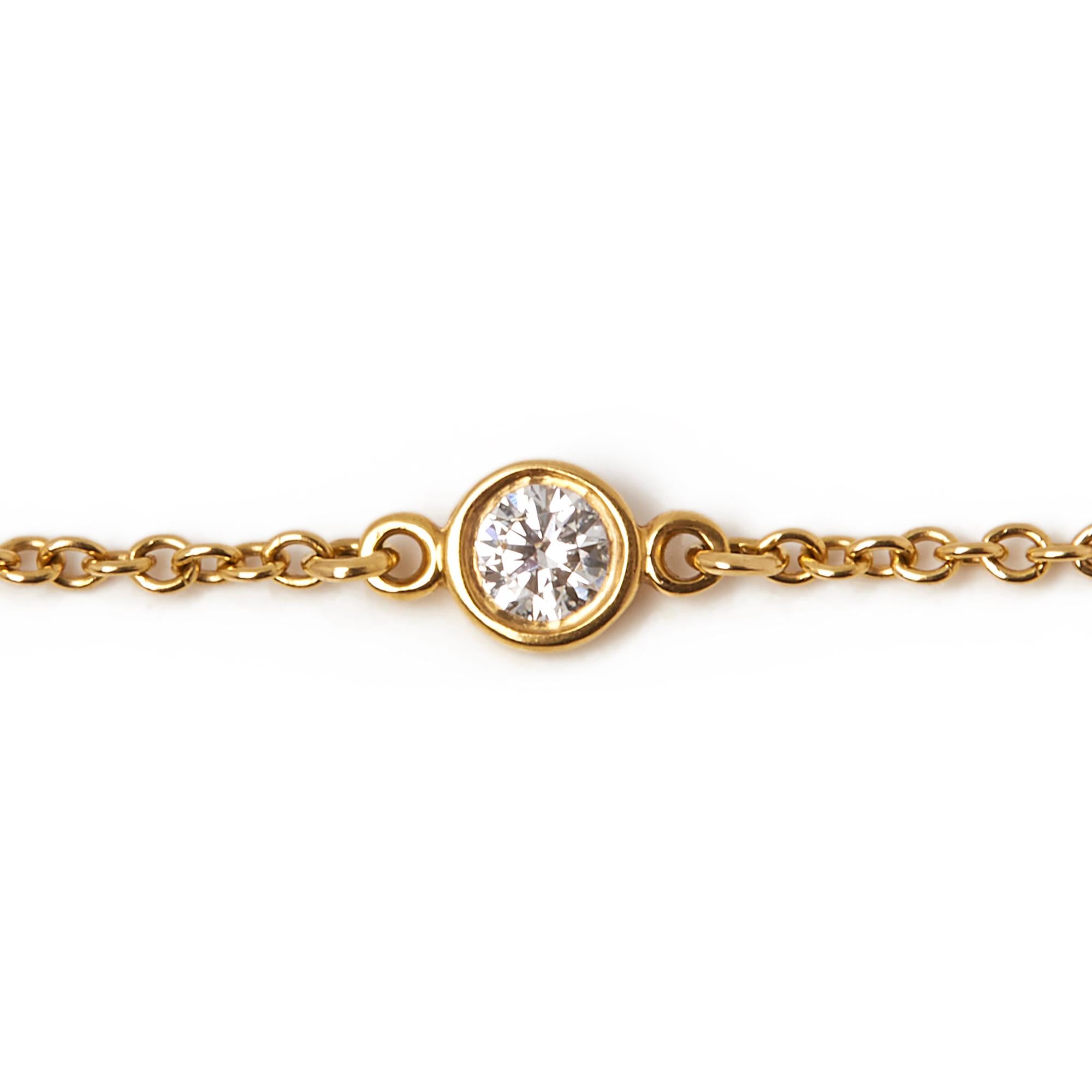 Code: COM2089
Brand: Tiffany & Co.
Description: 18k Yellow Gold Elsa Peretti Diamonds By The Yard Bracelet
Accompanied With: Box & Papers
Gender: Ladies
Bracelet Length: 18cm
Bracelet Width: 3mm
Clasp Type: Springring
Condition: 9
Material: Yellow
