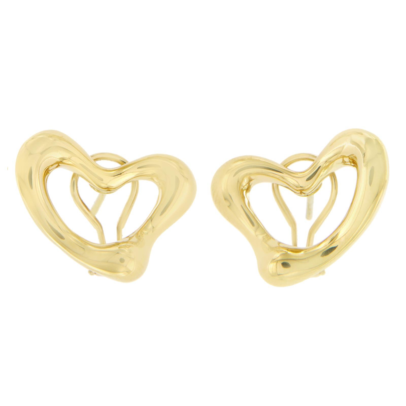 Women's Tiffany & Co. 18 Karat Yellow Gold Elsa Peretti Open Heart Earrings