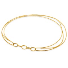 Tiffany & Co. 18 Karat Yellow Gold Elsa Peretti Wave Necklace