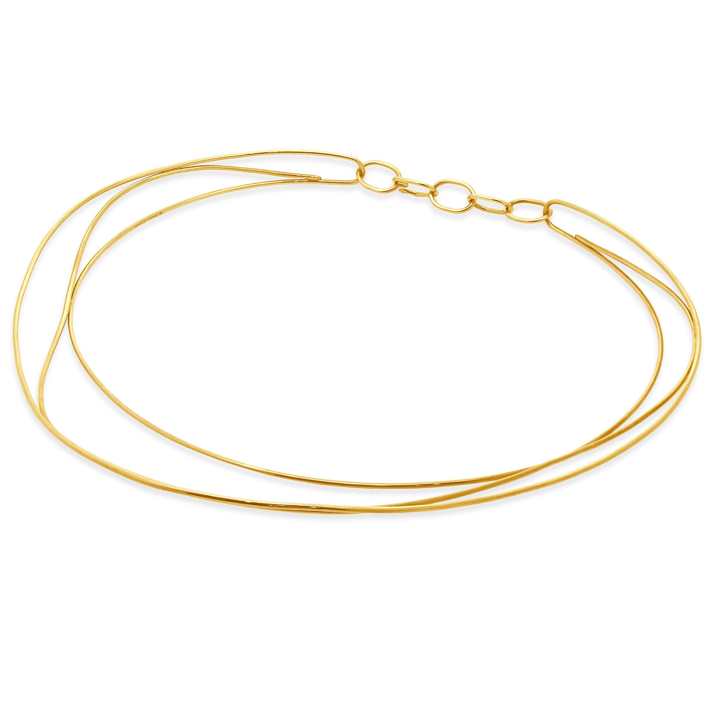 Tiffany & Co. Collier à vagues Elsa Peretti en or jaune 18 carats Excellent état - En vente à Scottsdale, AZ