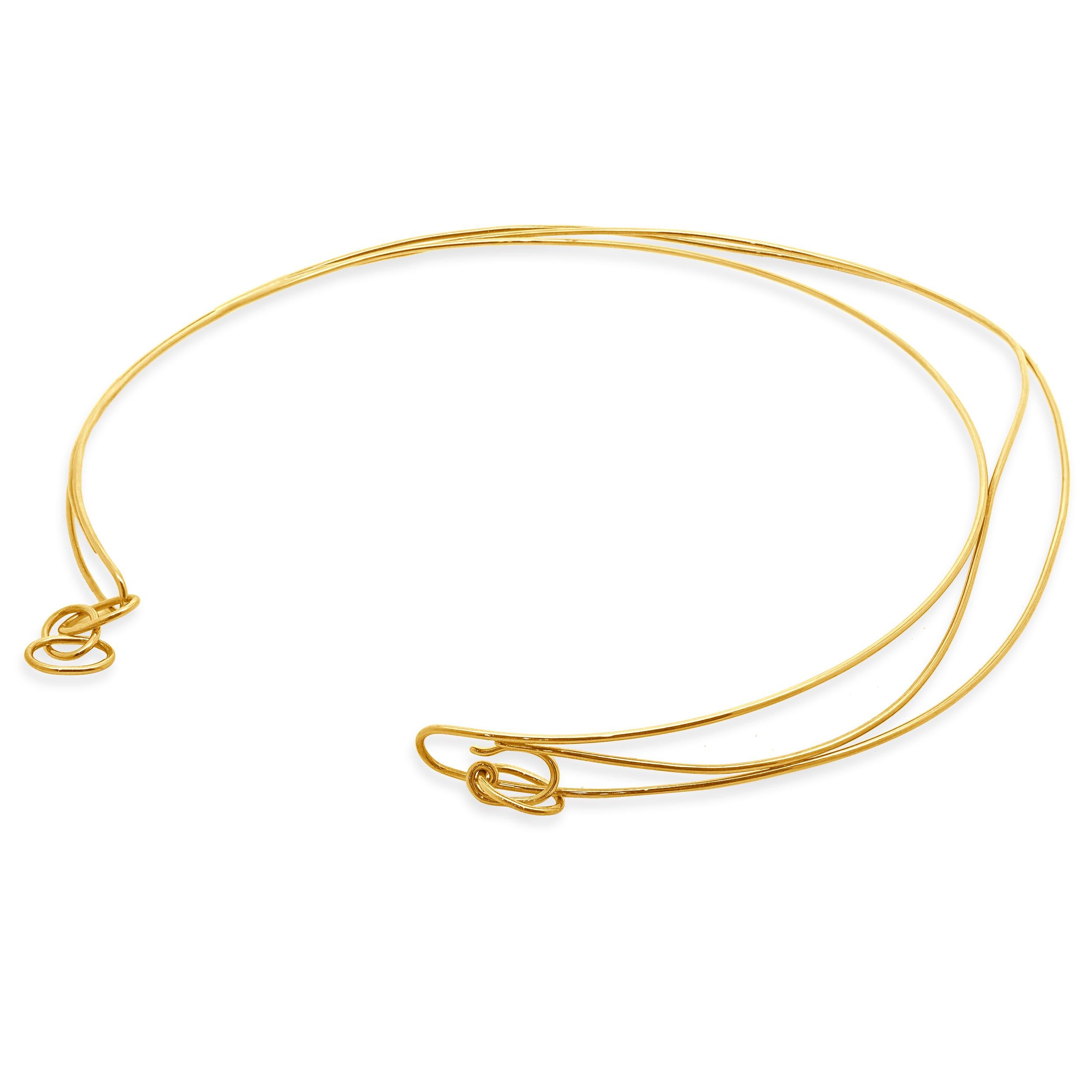 Tiffany & Co. Collier à vagues Elsa Peretti en or jaune 18 carats Pour femmes en vente