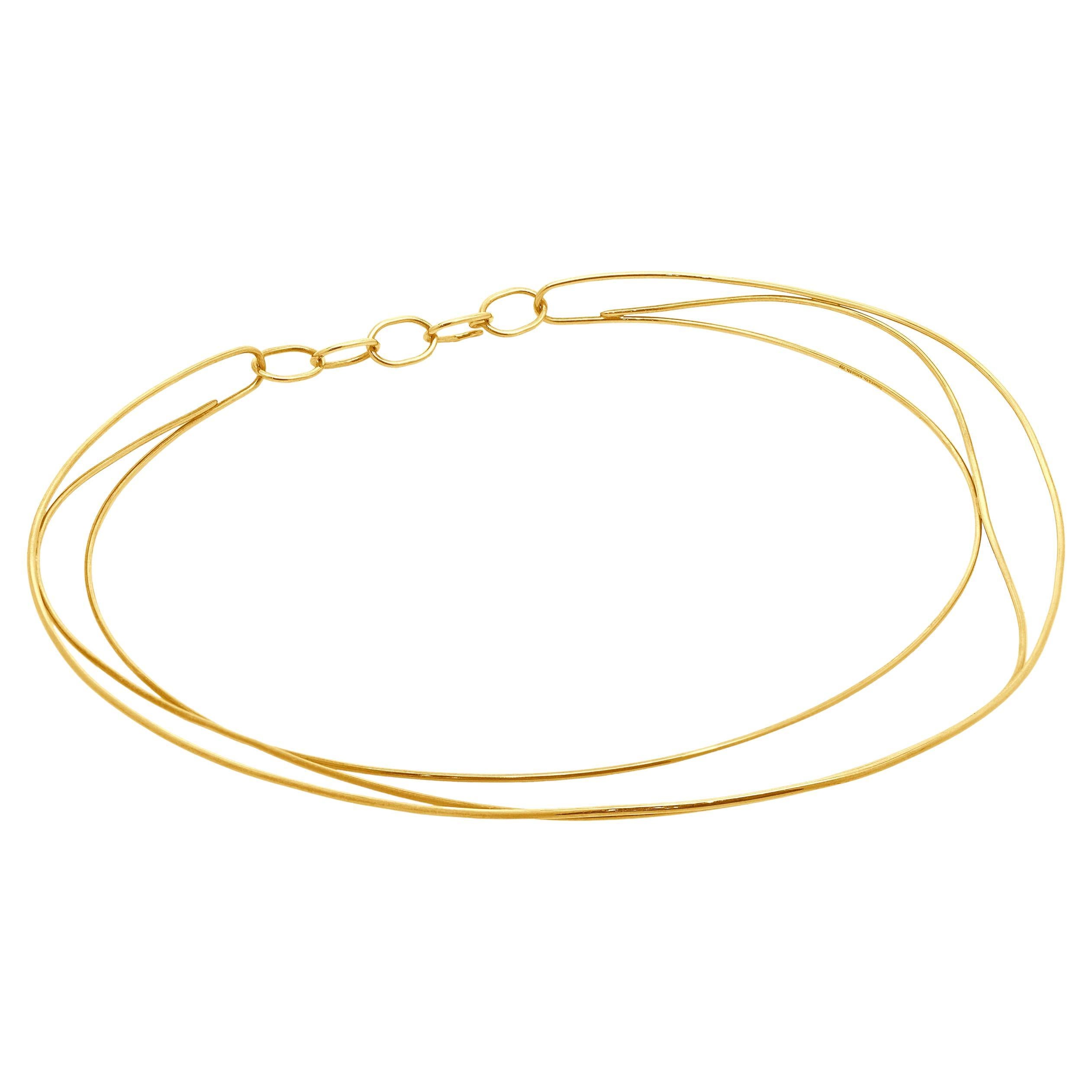 Tiffany & Co. Collier à vagues Elsa Peretti en or jaune 18 carats en vente