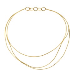 Tiffany & Co. 18 Karat Gelbgold Elsa Peretti Drahtkragen-Halskette