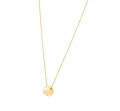 Tiffany & Co. 18 Karat Yellow Gold Etoile Diamond Platinum Ball Pendant Necklace