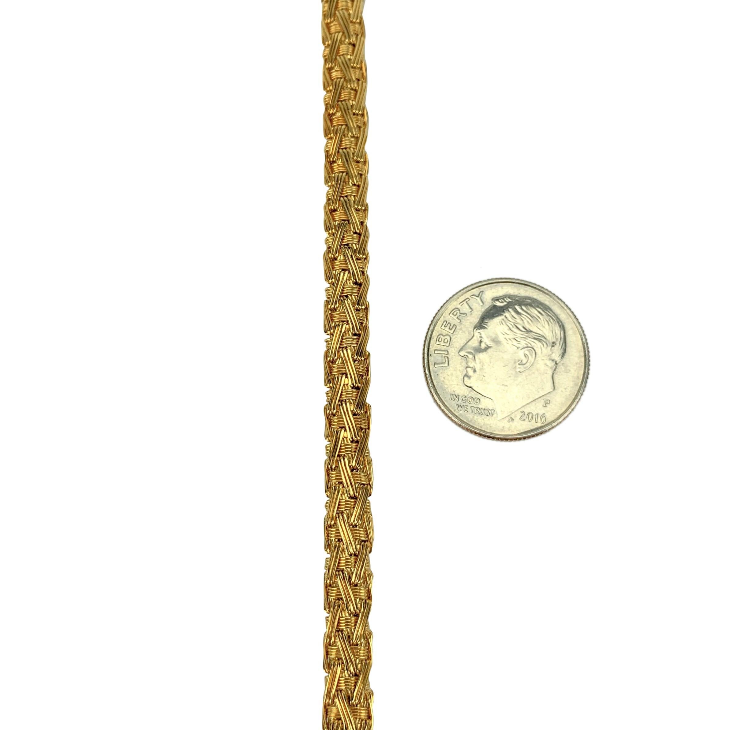 Women's Tiffany & Co. 18 Karat Yellow Gold Flex Weave Ladies Bracelet