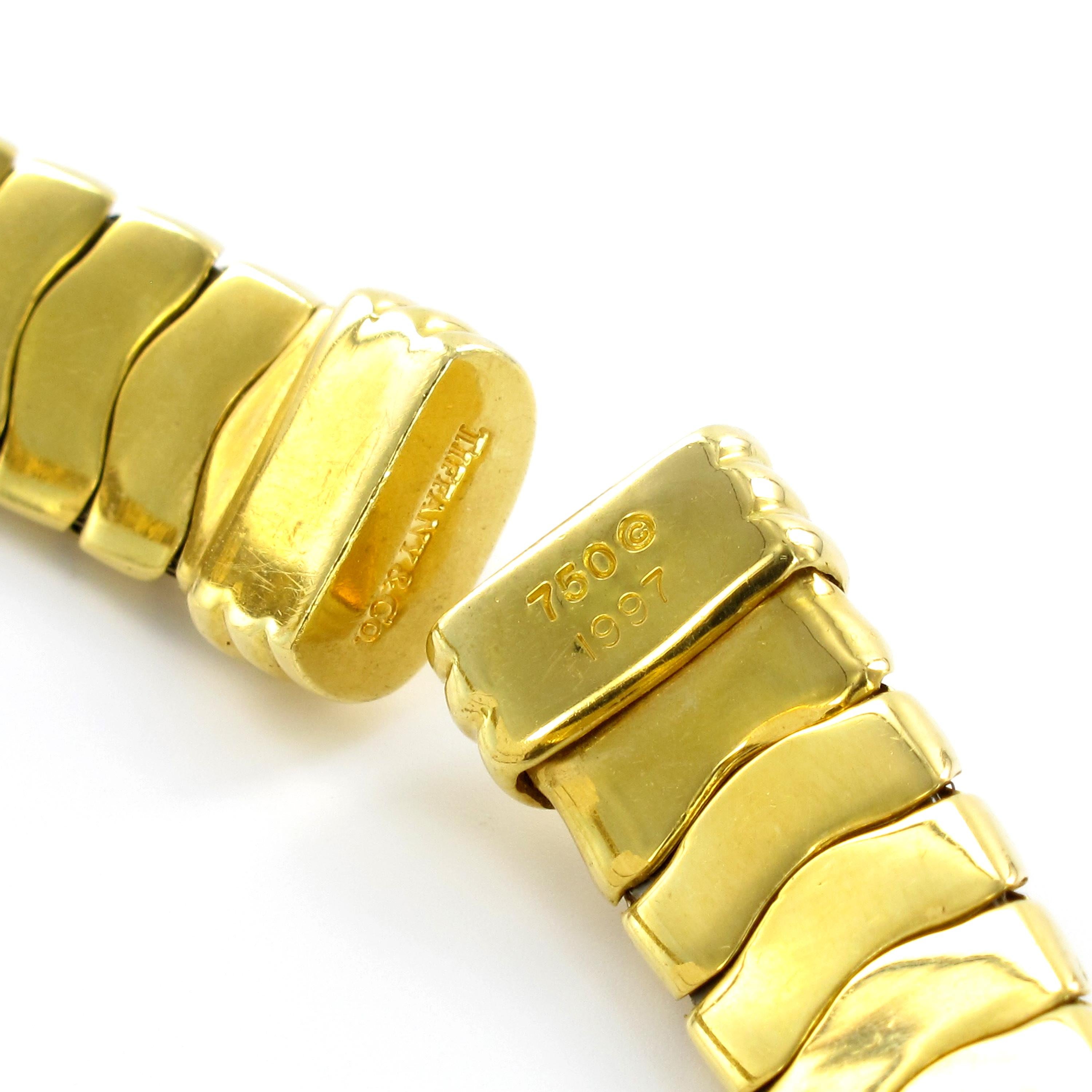 Modern Tiffany & Co. 18 Karat Yellow Gold Flexible Collar Necklace