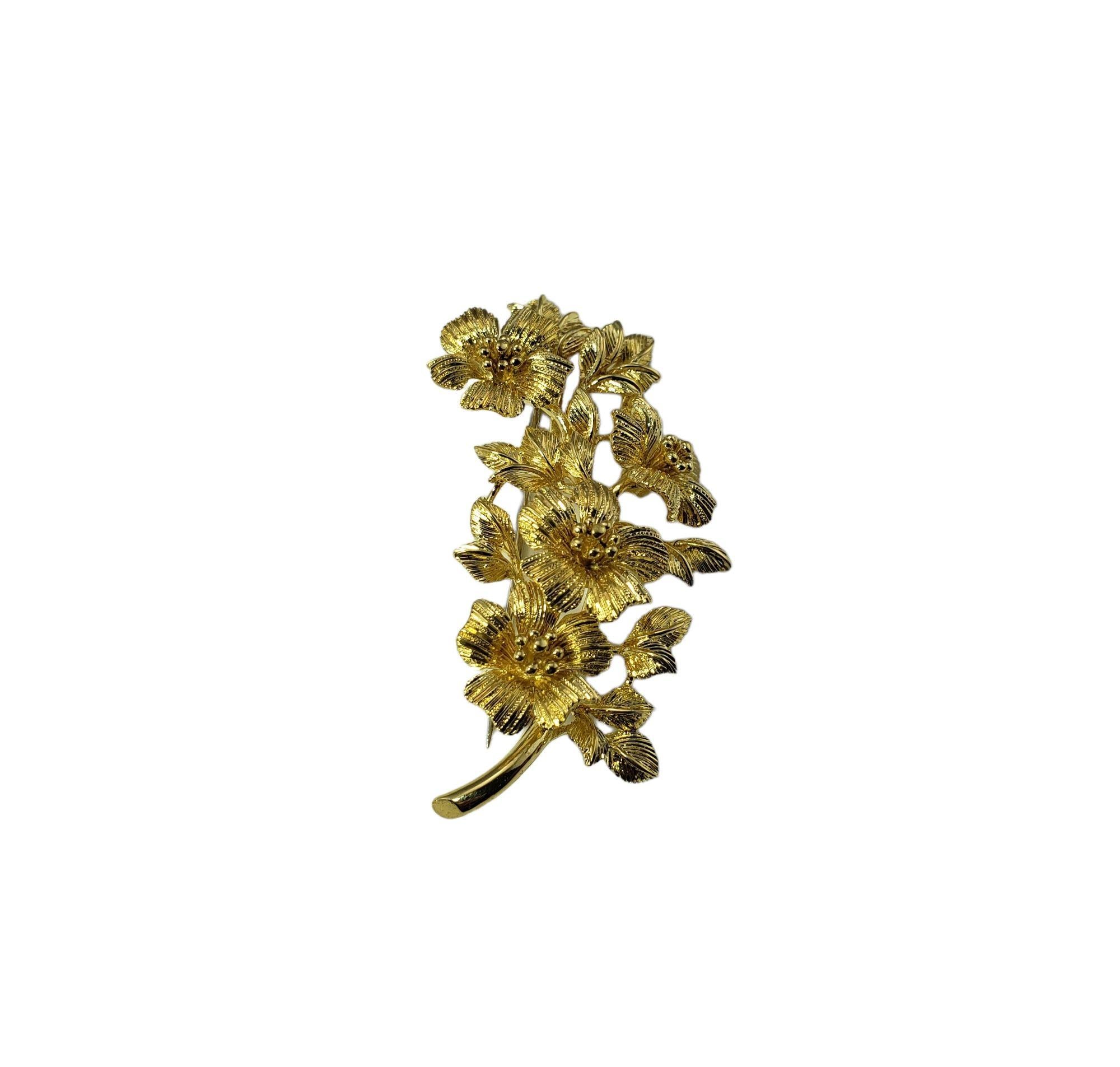 Tiffany & Co. Broche en or jaune 18 carats à motifs floraux Bon état - En vente à Washington Depot, CT