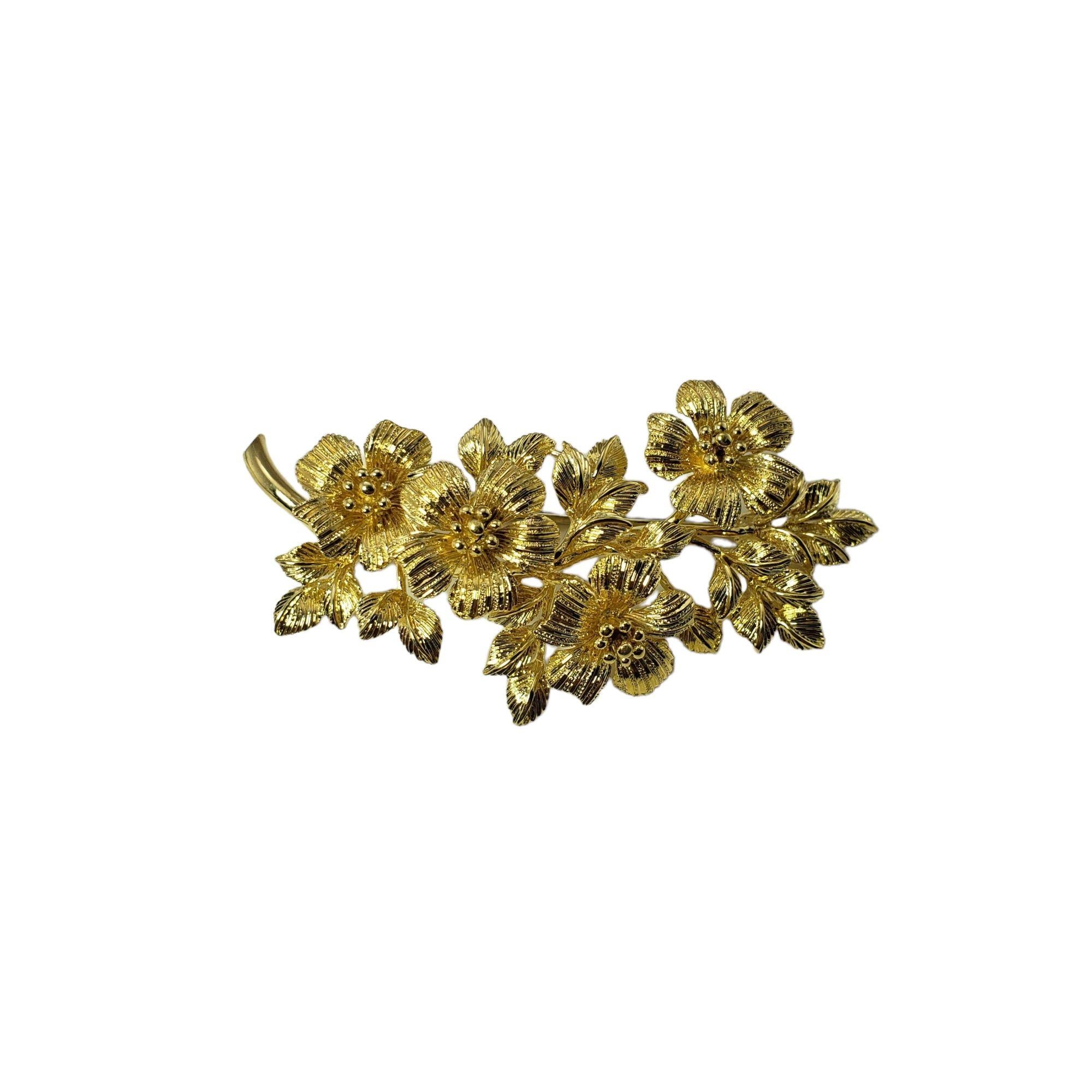 Tiffany & Co. Broche en or jaune 18 carats à motifs floraux en vente 1