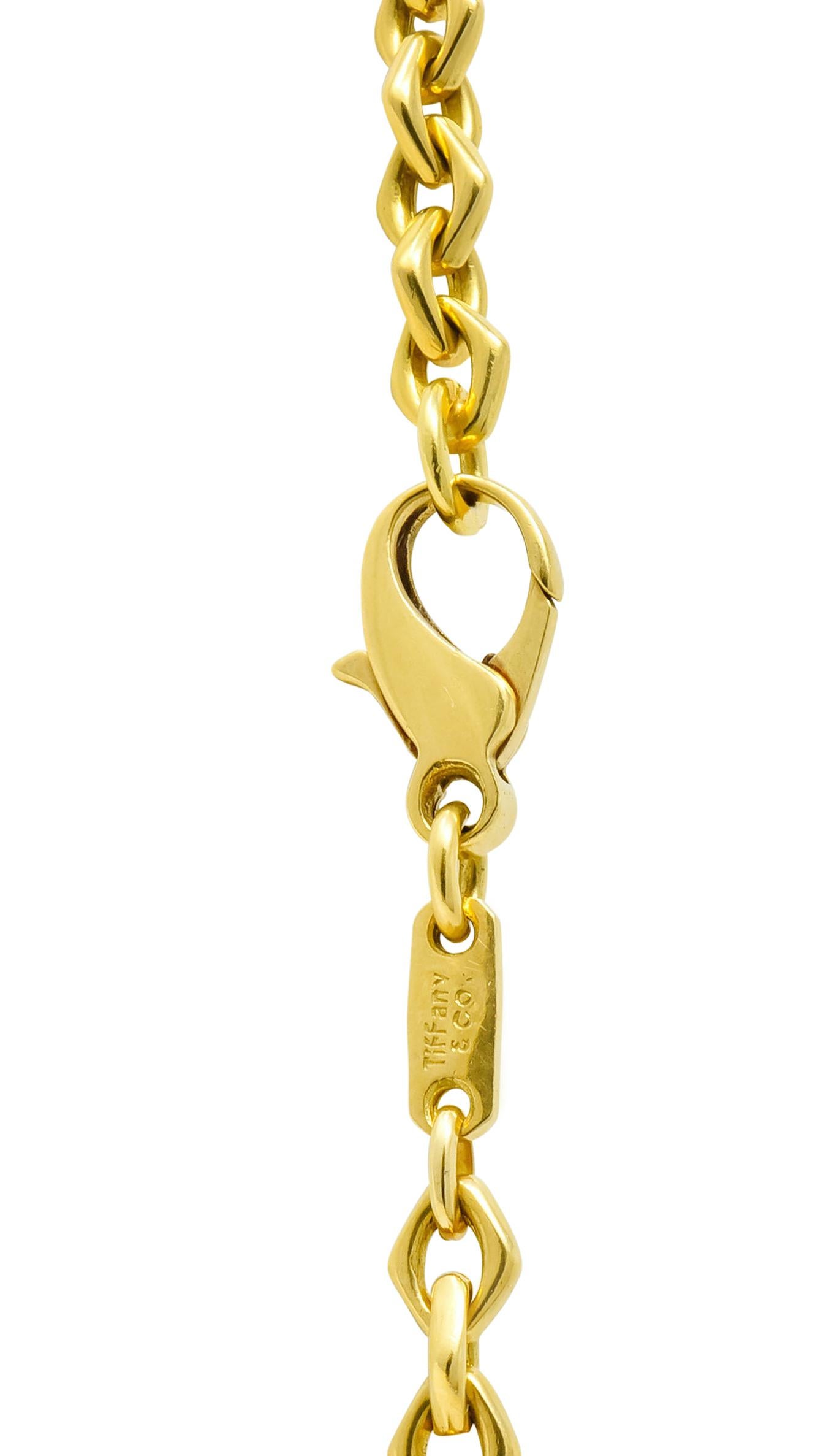 Tiffany & Co. 18 Karat Yellow Gold Geometric Unisex Link Necklace 1