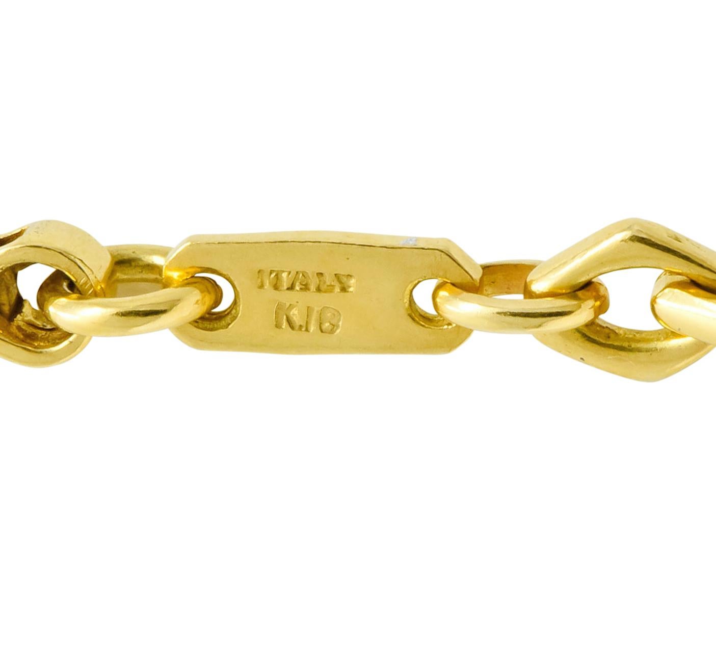 Tiffany & Co. 18 Karat Yellow Gold Geometric Unisex Link Necklace 3