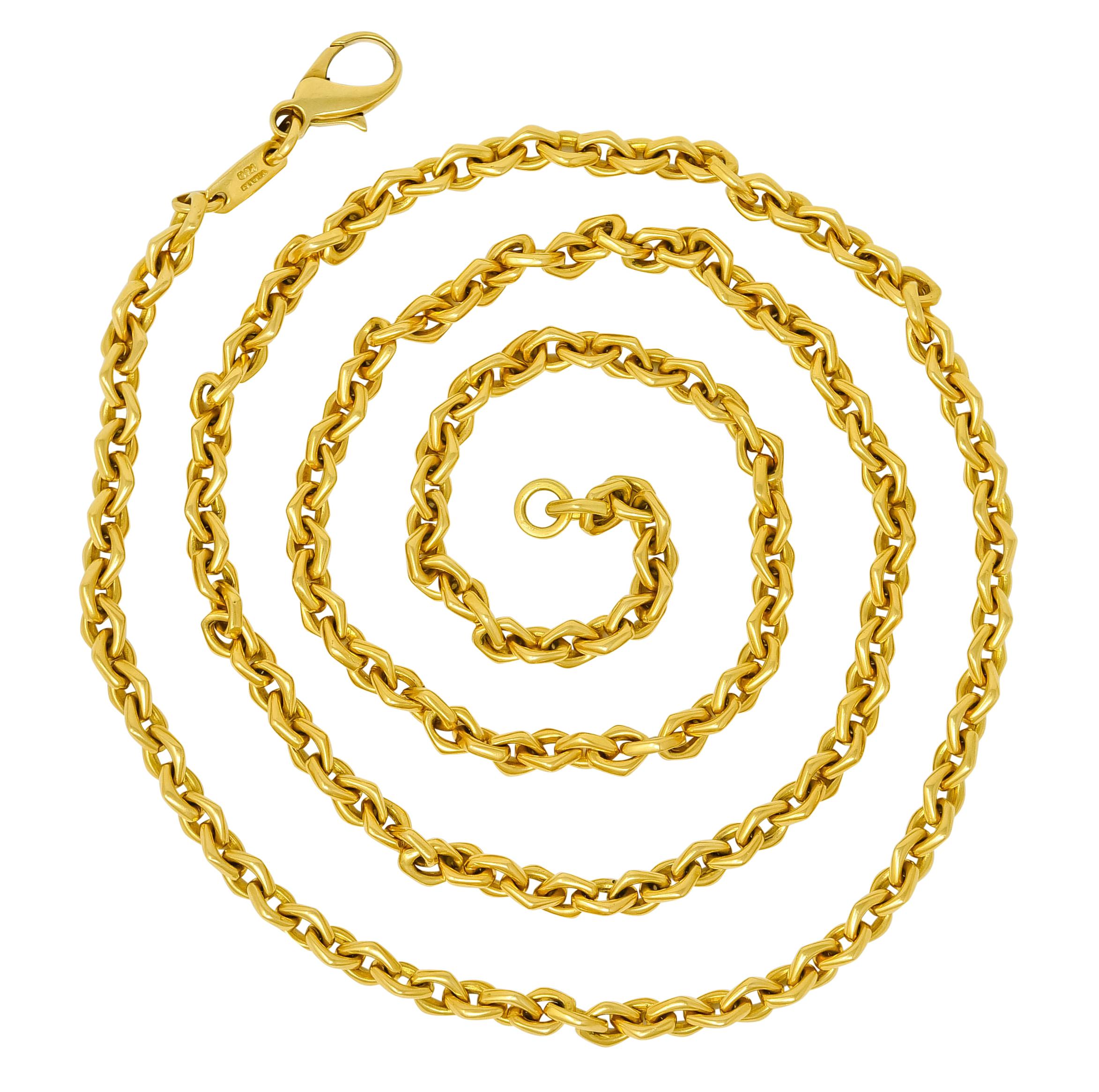 Tiffany & Co. 18 Karat Yellow Gold Geometric Unisex Link Necklace 4