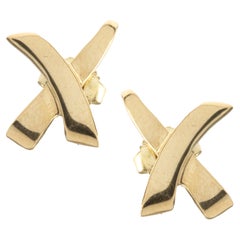 Tiffany & Co. 18 Karat Yellow Gold Graffiti Earrings