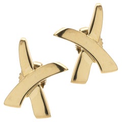 Tiffany & Co. 18 Karat Yellow Gold Graffiti X Earrings