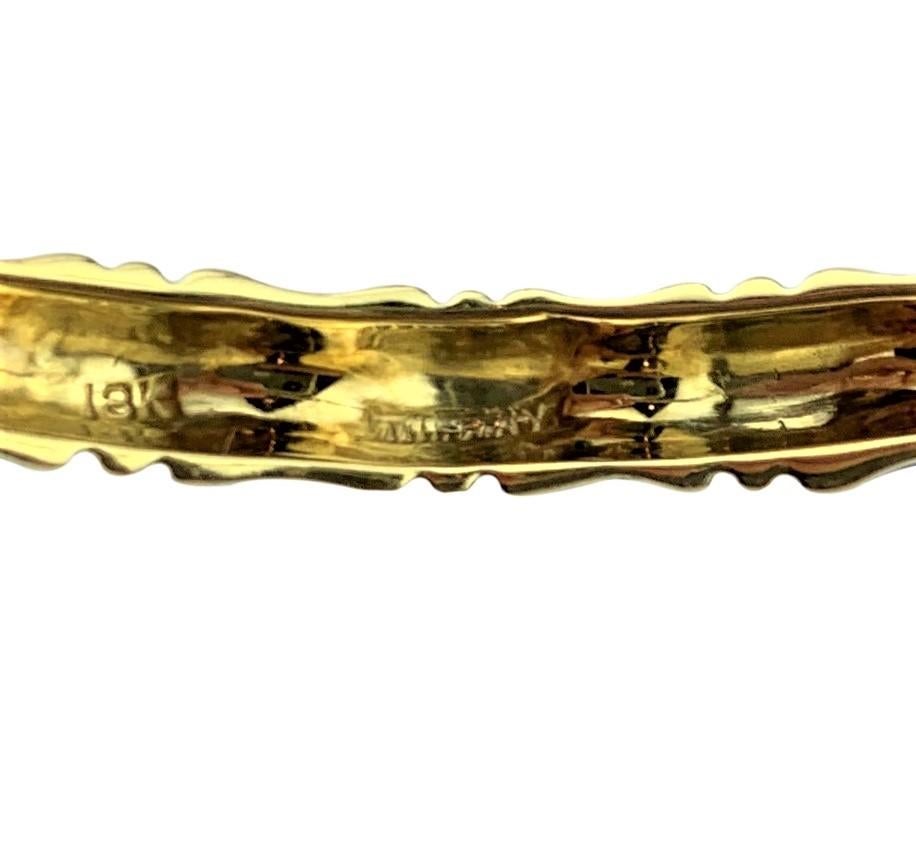 Tiffany & Co. 18 Karat Yellow Gold Green and Blue Enamel Bangle Bracelet 1