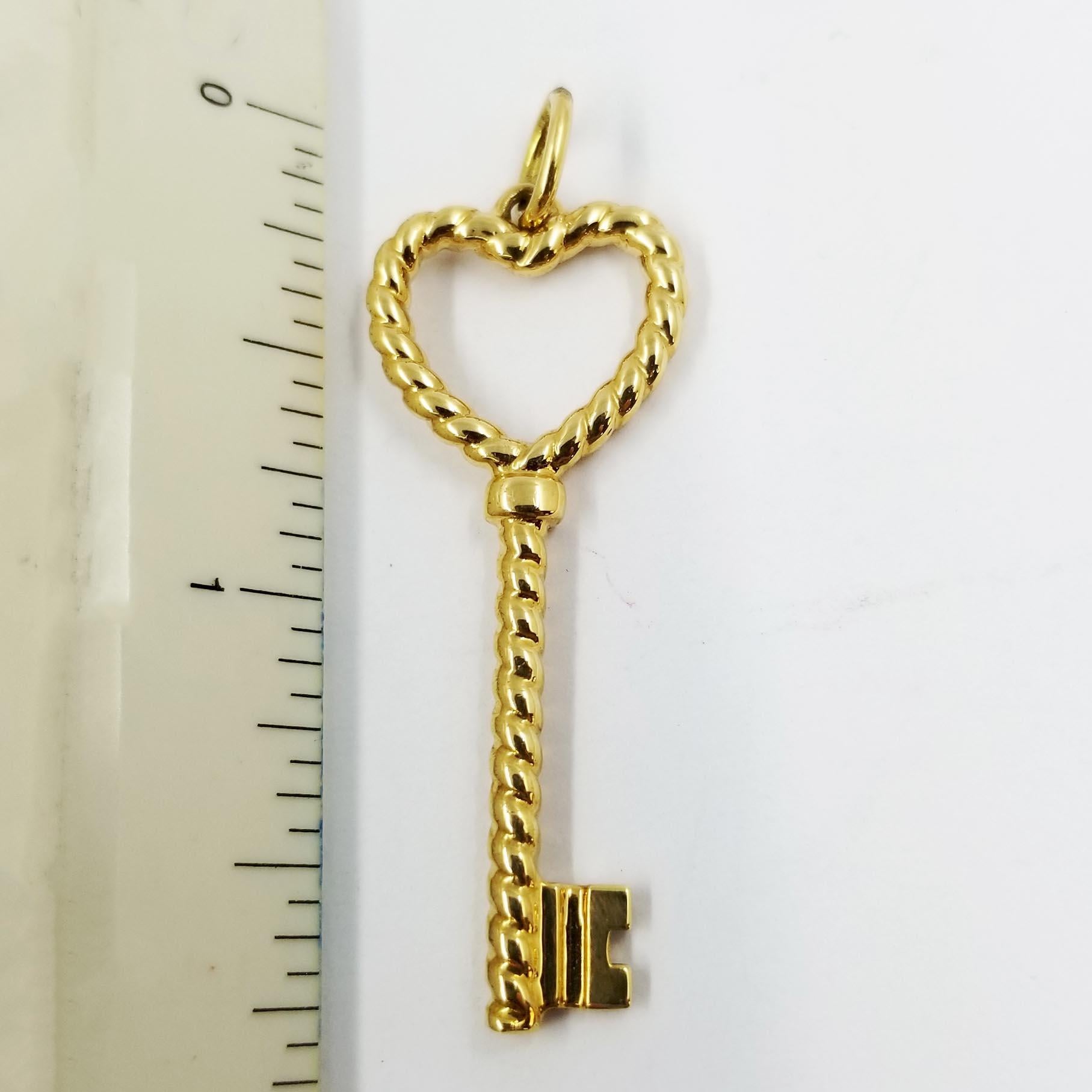 tiffany heart key necklace gold