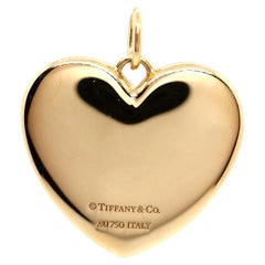 Vintage Tiffany & Co Gold Heart Locket Pendant Rose Gold 18 Karat
