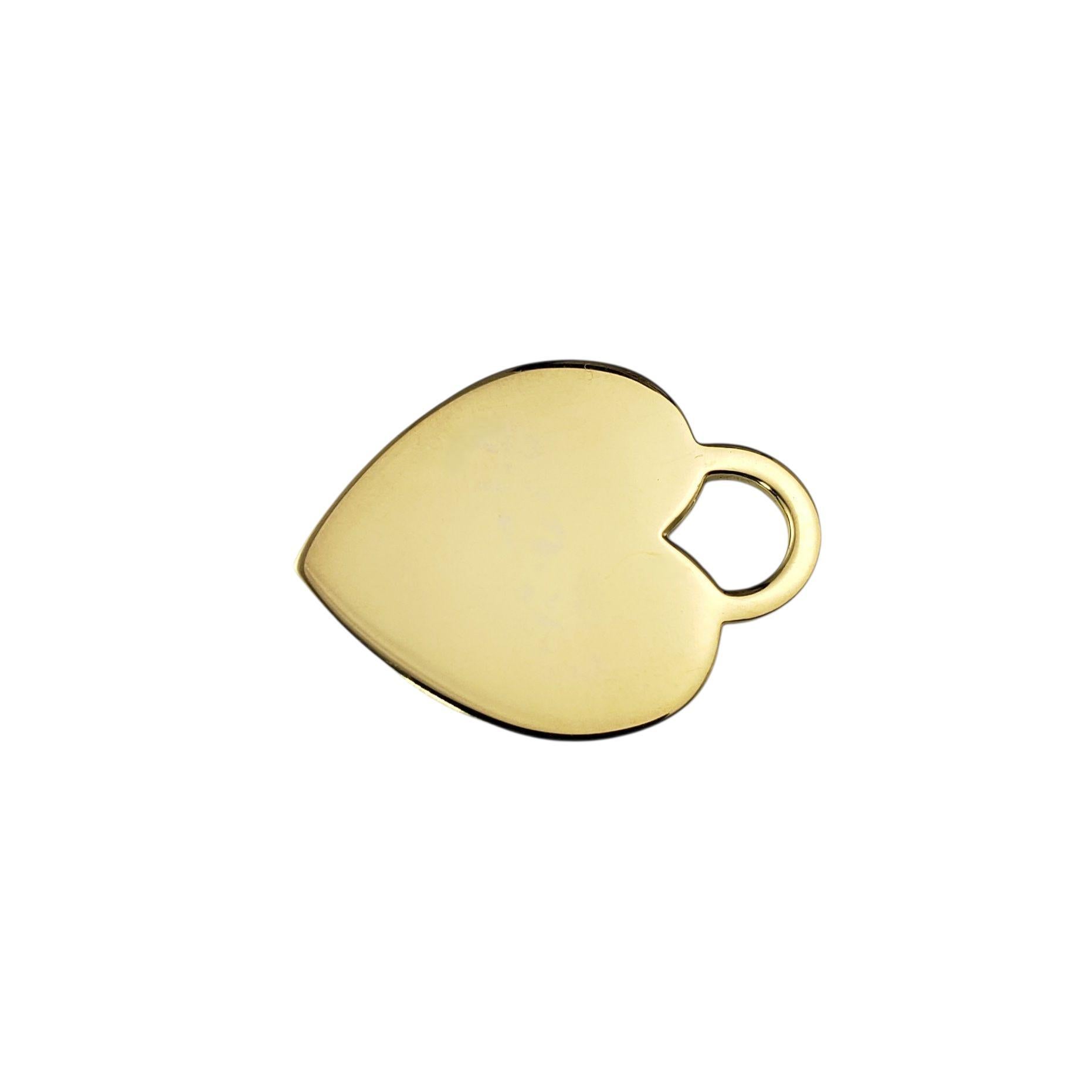 Tiffany & Co. Pendentif cœur en or jaune 18 carats #22689 Bon état - En vente à Washington Depot, CT