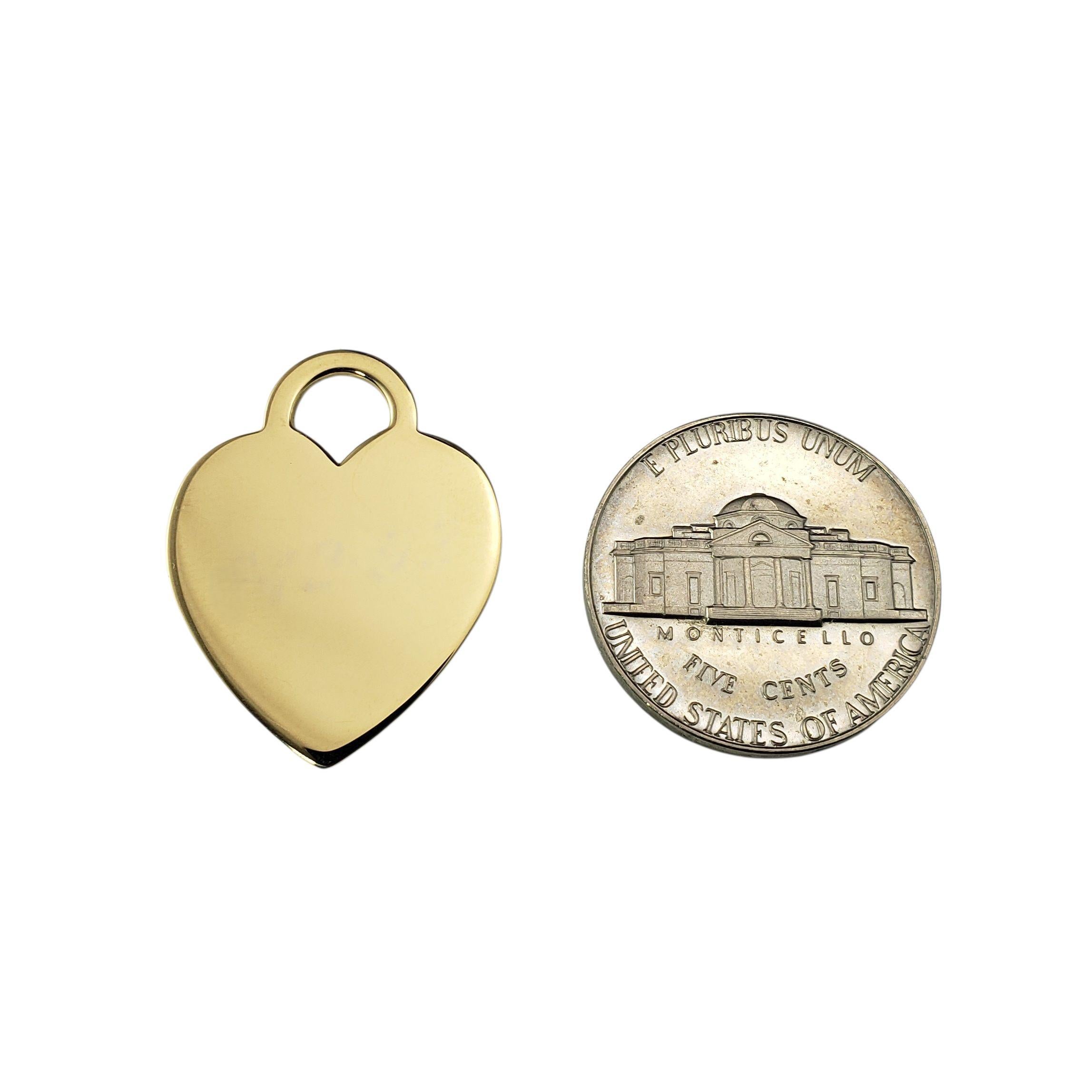 Tiffany & Co. Pendentif cœur en or jaune 18 carats #22689 en vente 1