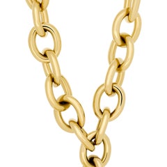 Tiffany & Co. 18 Karat Yellow Gold Heart Pendant Necklace