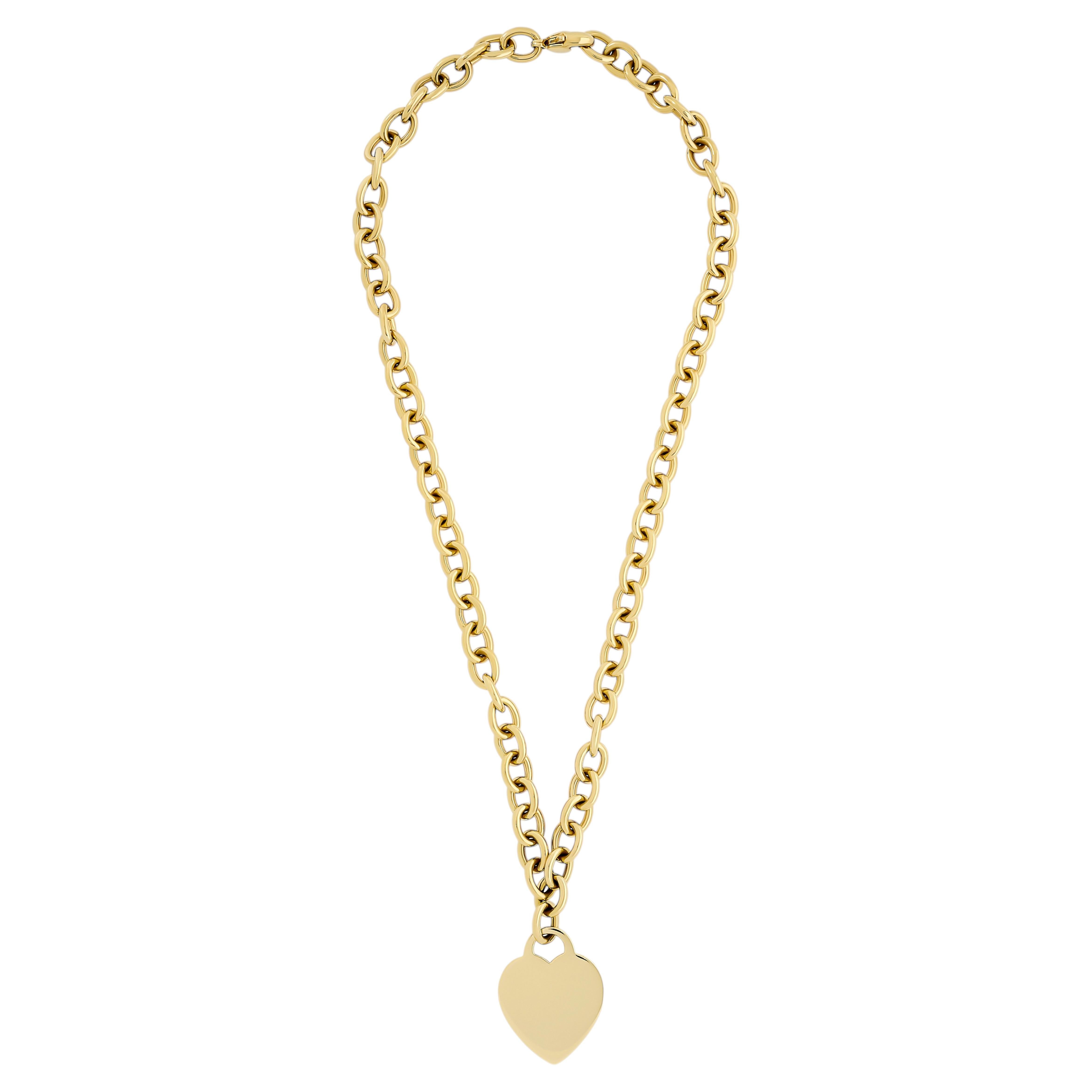 Collier à pendentifs en forme de cœur en or jaune 18 carats de Tiffany & Co.