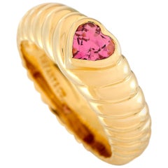 Tiffany & Co. Bague en or jaune 18 carats avec tourmaline en forme de cœur
