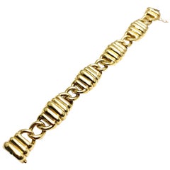 Tiffany & Co. 18 Karat Yellow Gold Honeycomb Link Bracelet