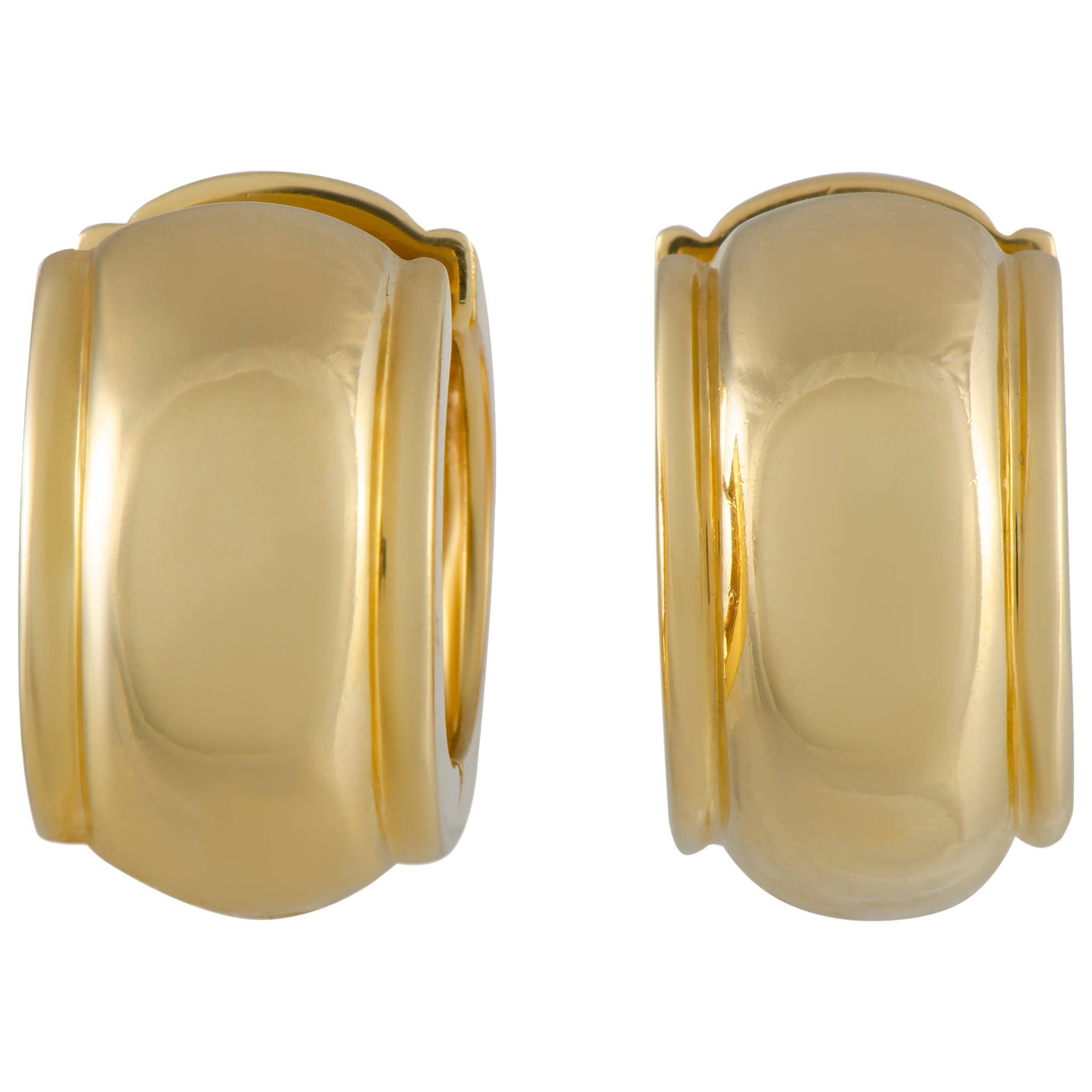 Tiffany & Co. 18 Karat Yellow Gold Huggie Earrings