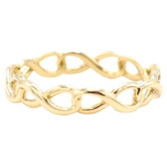 Tiffany & Co. Bague à anneau étroit Infinity en or jaune 18 carats