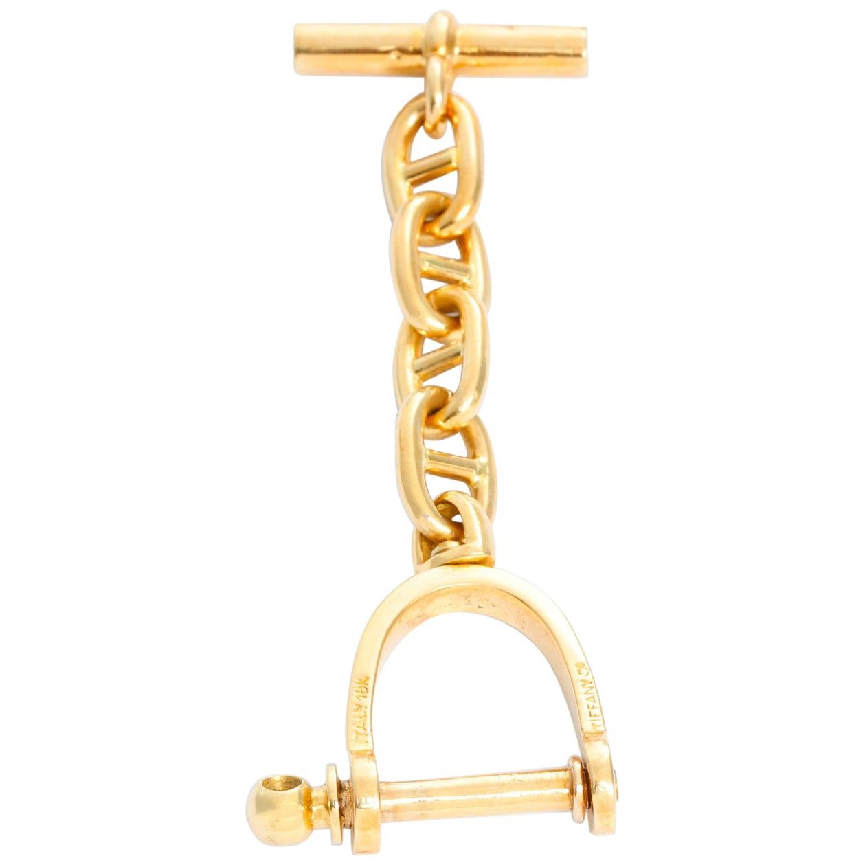 Tiffany & Co 18 Karat Yellow Gold Key Chain