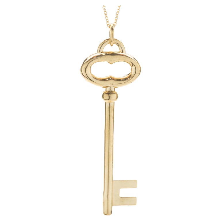 Tiffany & Co. 18 Karat Yellow Gold Key Necklace For Sale
