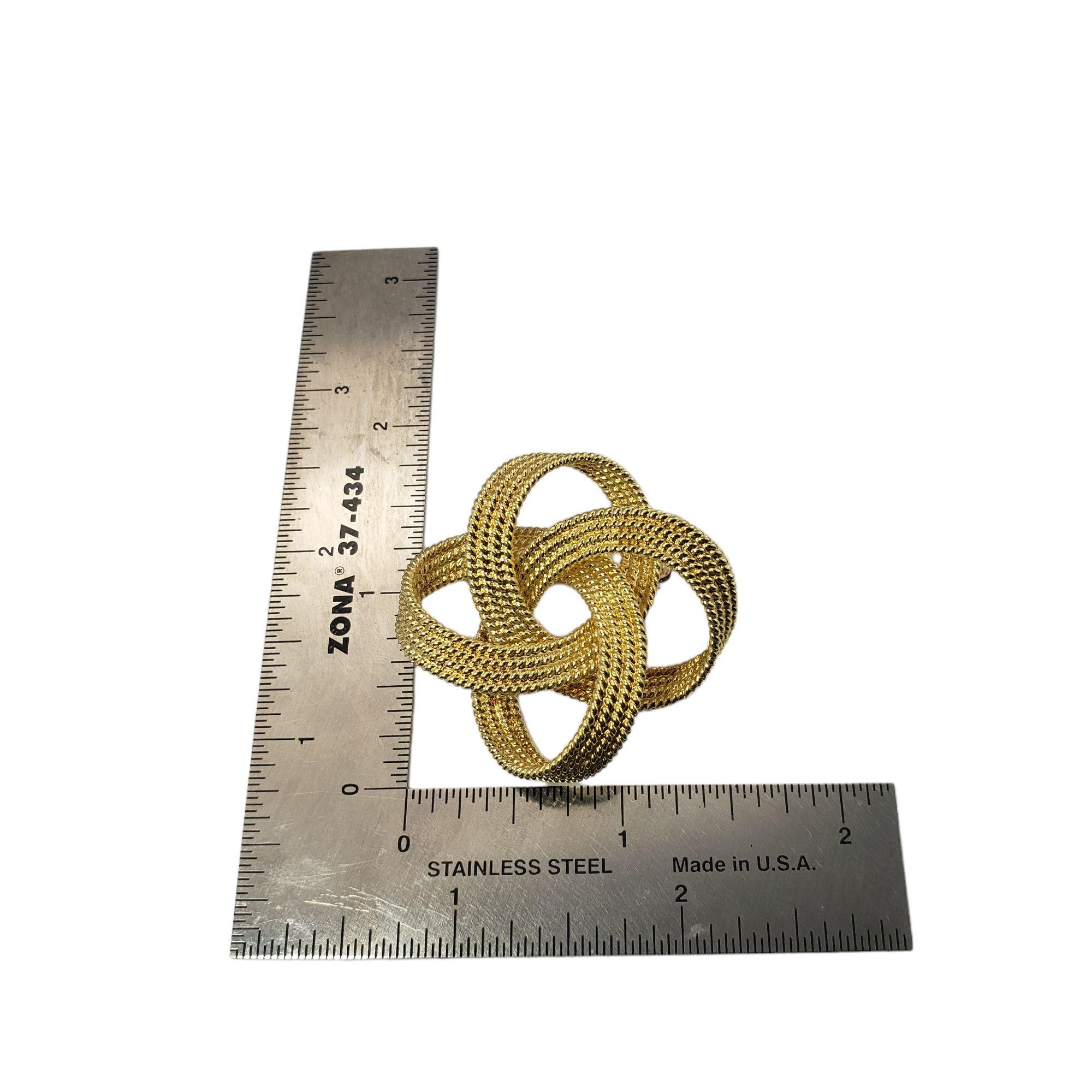 Tiffany & Co. 18 Karat Yellow Gold Knot Brooch / Pin For Sale 2
