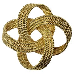 Tiffany & Co. 18 Karat Yellow Gold Knot Brooch / Pin