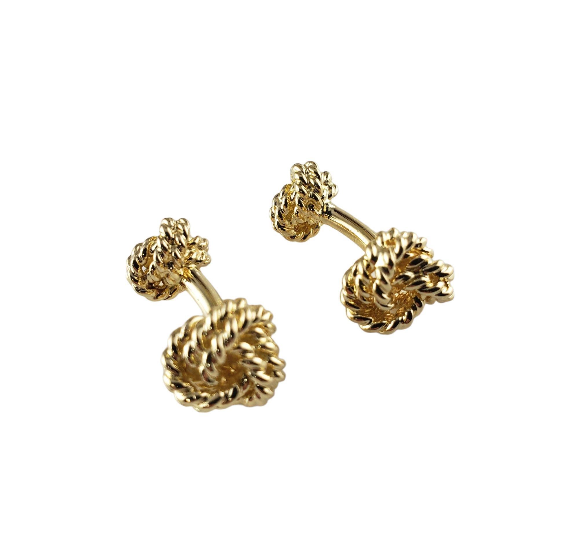 Manschettenknöpfe aus 18 Karat Gelbgold mit Knoten von Tiffany & Co Herren im Angebot