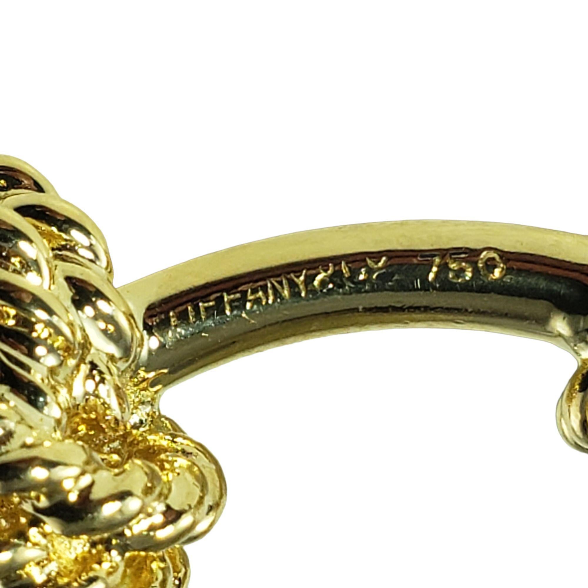 Men's Tiffany & Co 18 Karat Yellow Gold Knot Cufflinks For Sale