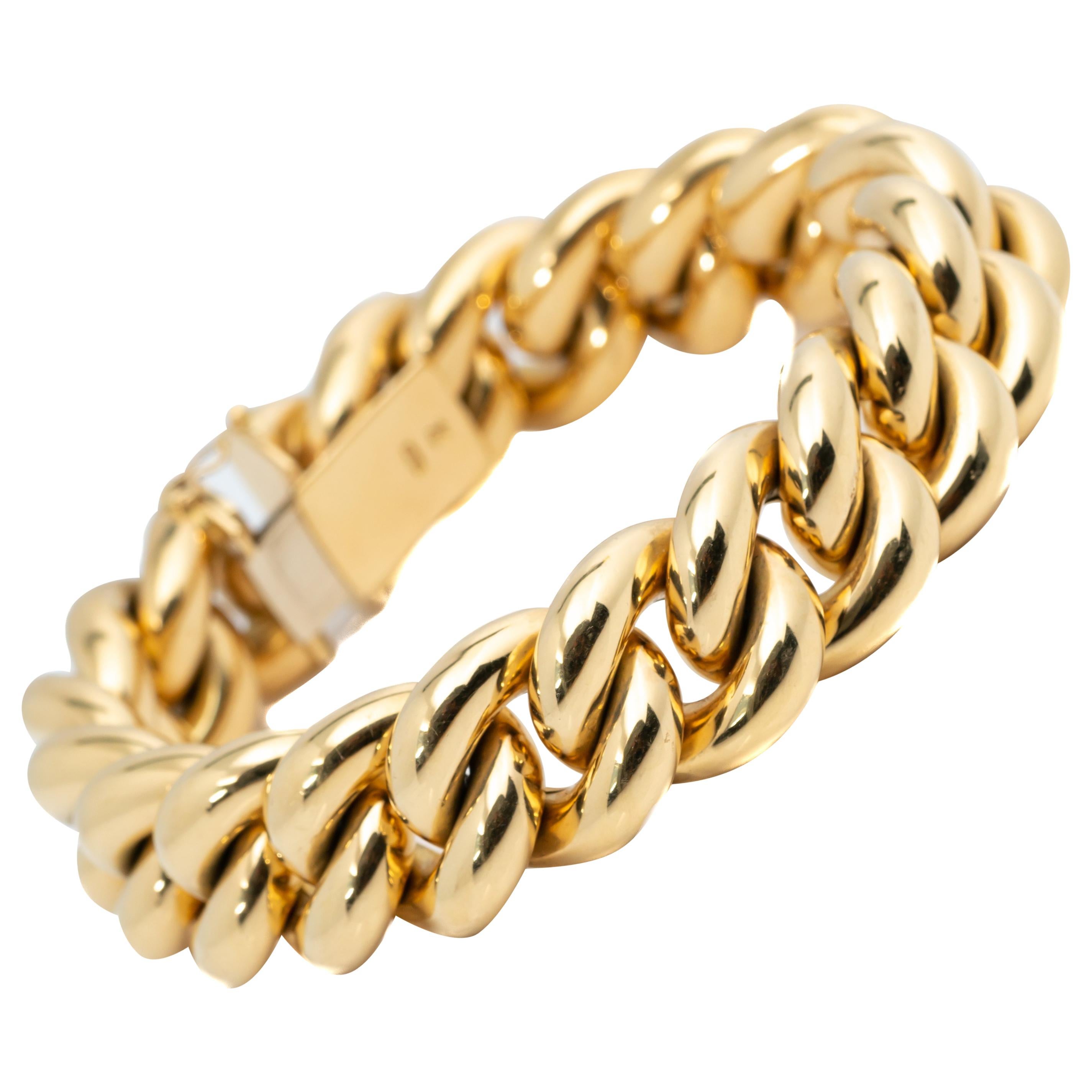 Tiffany & Co 18 Karat Yellow Gold Link Bracelet