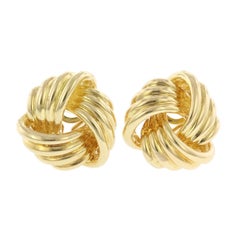 Tiffany & Co. 18 Karat Yellow Gold Love Knot Earrings