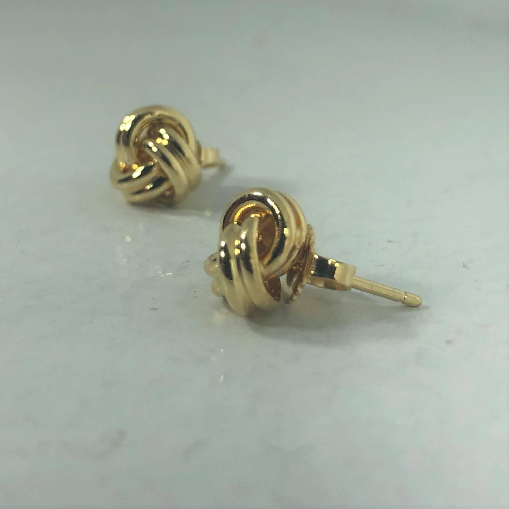 tiffany gold knot earrings