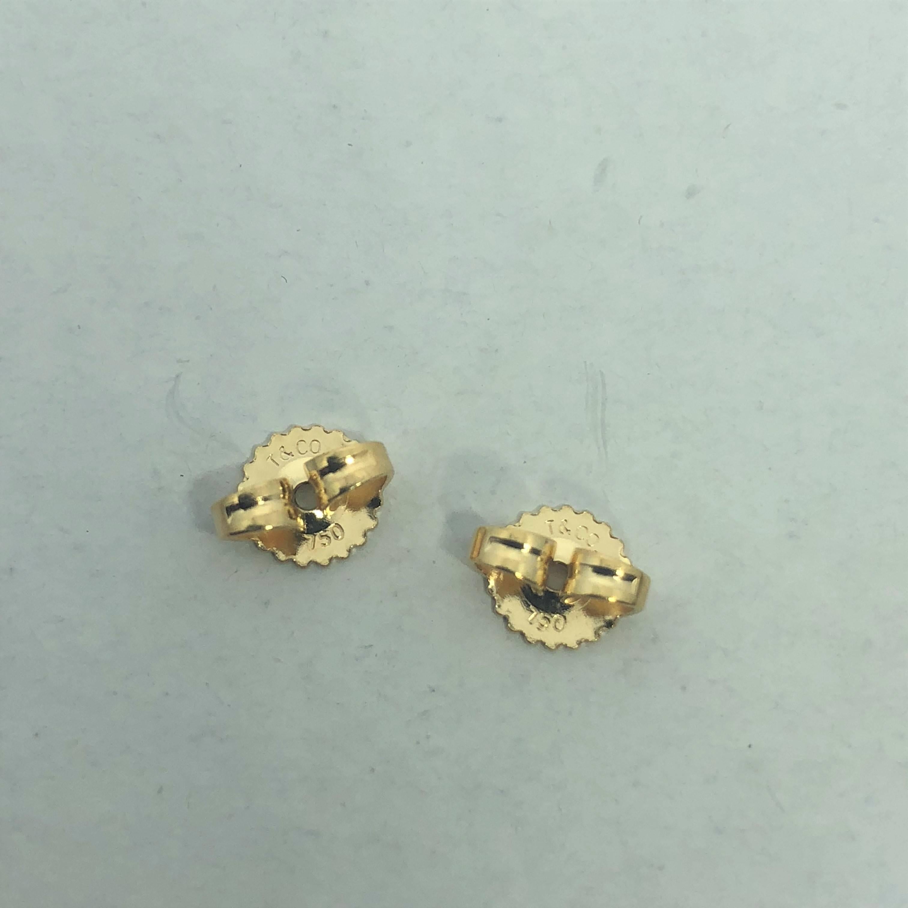 Tiffany & Co. 18 Karat Yellow Gold Love Knot Stud Earrings 1