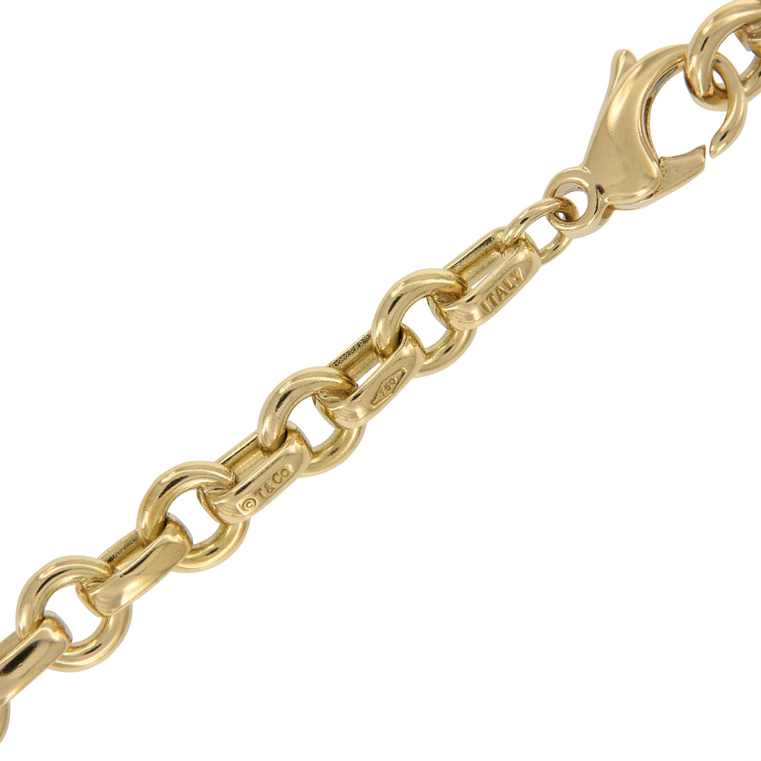 Fantastic genuine Tiffany & Co. round link chain made in Italy 18