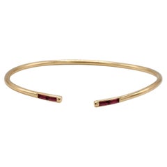 Tiffany & Co. Pulsera brazalete de turmalina rosa Metro Wire de oro amarillo de 18 quilates