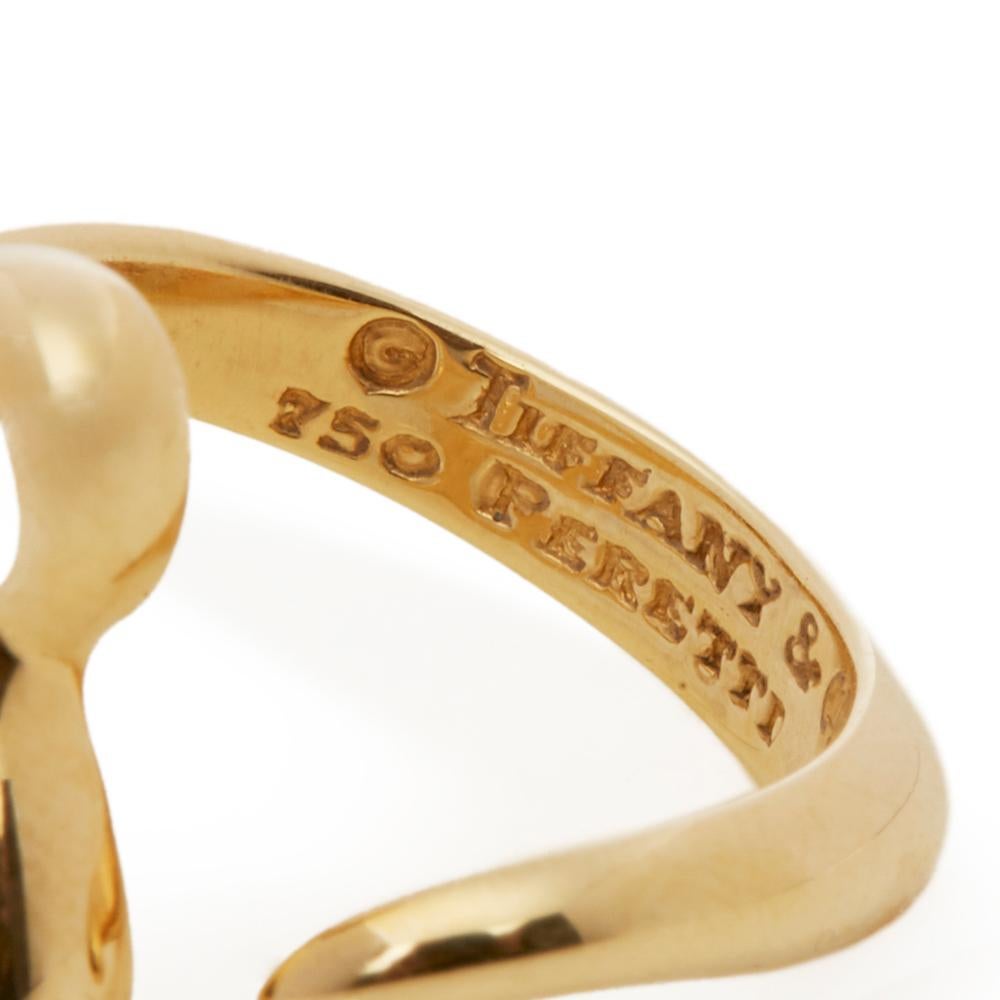 Women's Tiffany & Co. 18 Karat Yellow Gold Open Heart Elsa Peretti Ring