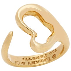 Tiffany & Co. 18 Karat Gelbgold offenes Herz Elsa Peretti Ring