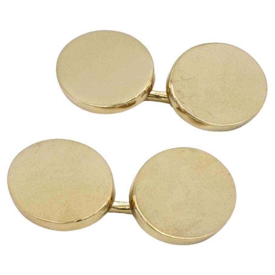 Gemelos ovalados de puño francés en oro amarillo de 18 quilates Tiffany 
Co.