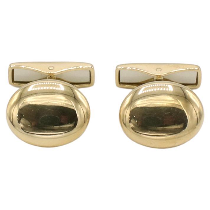 Gemelos franceses ovalados de oro amarillo de 18 quilates Tiffany & Co. en Excelente estado para la venta en  Baltimore, MD