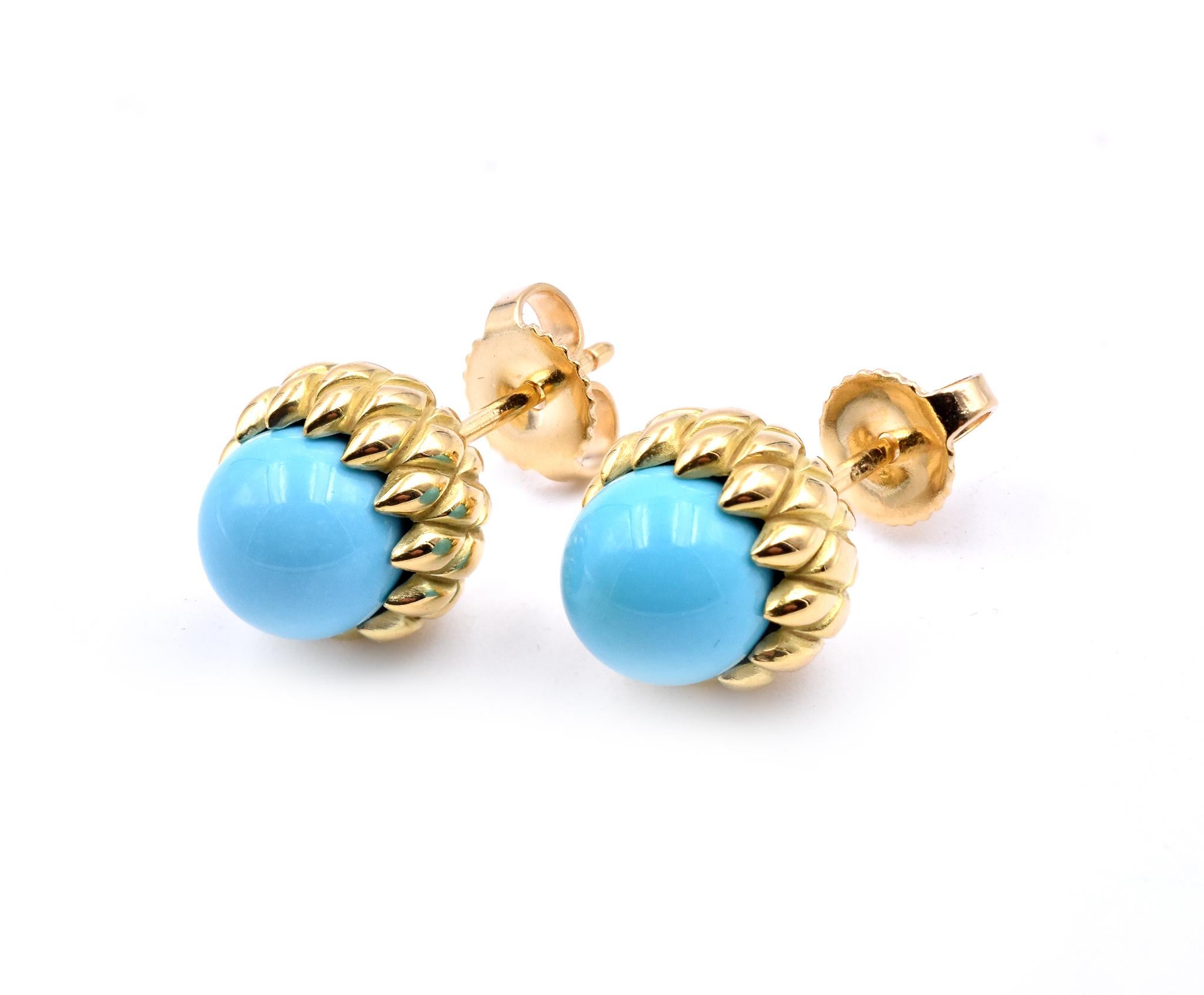 turquoise stud earrings tiffany