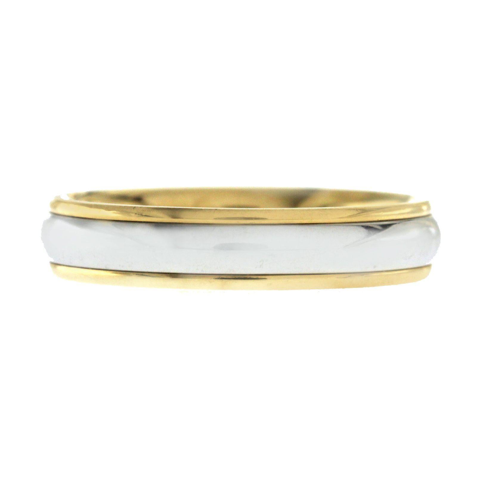 Tiffany & Co. 18 Karat Yellow Gold Platinum 950 Band Ring In Good Condition In Los Angeles, CA
