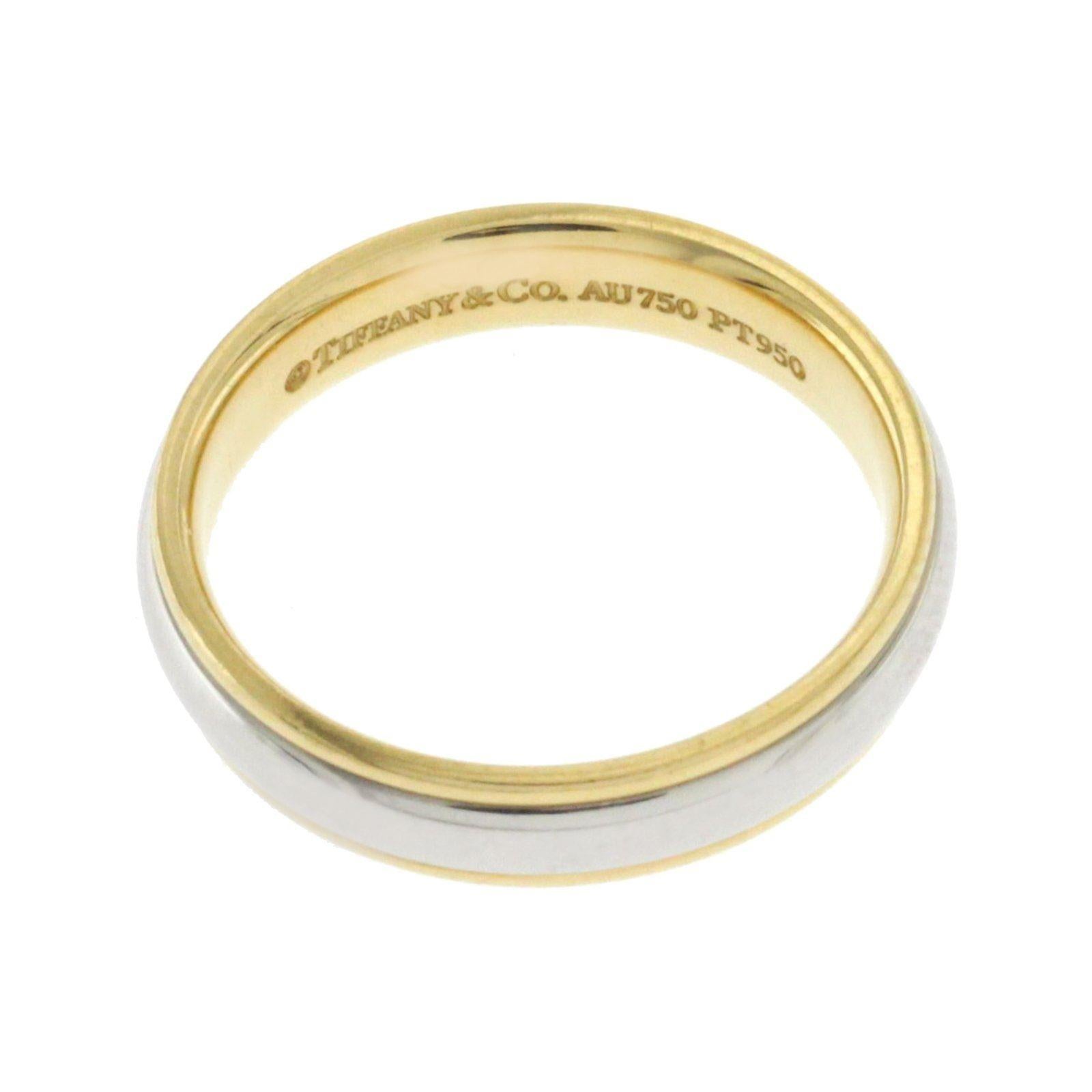 Women's Tiffany & Co. 18 Karat Yellow Gold Platinum 950 Band Ring