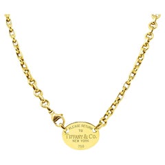 Tiffany & Co. 18 Karat Yellow Gold Return To Tiffany Station Necklace
