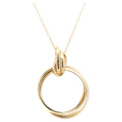 Tiffany & Co. 18 Karat Yellow Gold Rolling Ring Necklace