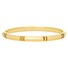 Tiffany & Co. 18 Karat Yellow Gold Roman Numeral Atlas Bangle Bracelet